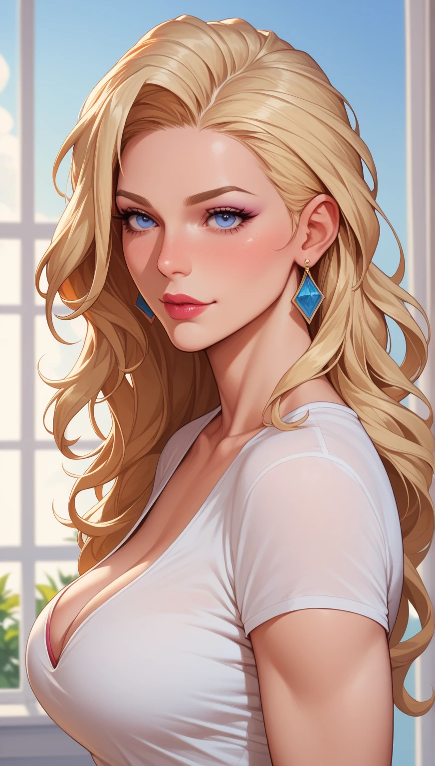 Chica rubia de pelo con coletas,senos extremadamente grandes,Even bigger tits,(NSFW),sexy,tetas apretadas, Ahegao,ropa insignificante ,desnudez,Cuerpo de reloj de arena,piel blanca,chica de anime 2D, mojada,,8k,piernas abiertas de frente mostrando la mojada, extremadamente hermosa,Cara alegre,sacando la lengua,Face with white liquid, con agua encima de la ,Tits collecting white liquid