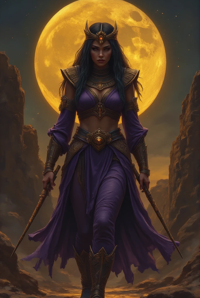 china gril, a full length pin up portrait, the anodized Aztec Empress Tlapalizquixochtzin in the style of Yoji Shinkawa, with the hooded cape open, glowing eyes, surrounded by a colorful galaxy and stars, in an epic composition with cinematic lighting, very detailed and intricate details, very detailed and elaborate details, a full body shot, a masterpiece with an oil painting splatter effect and dripping paint