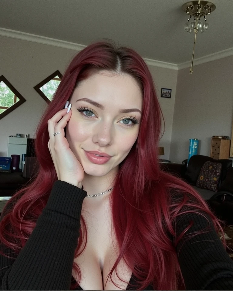 a beautiful woman with vibrant red hair, freckles, detailed facial features, wearing a detailed dress, intricate and highly detailed, cinematic lighting, photorealistic, high quality, 8k, masterpiece