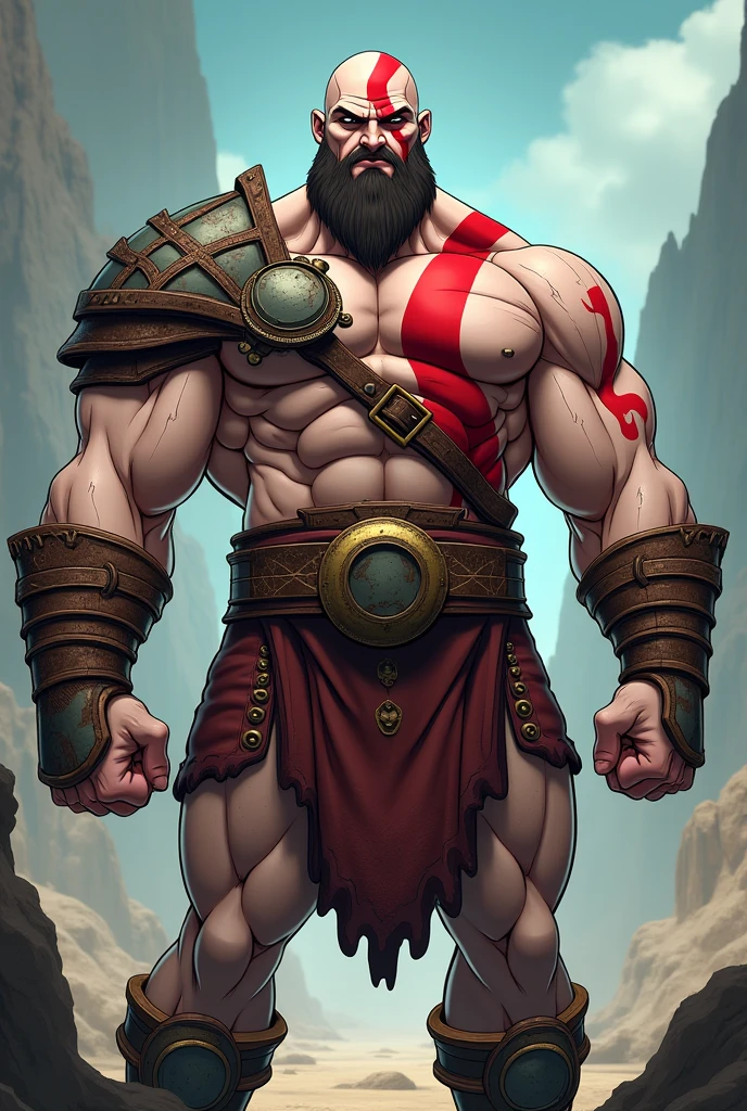 man, god of war, whole body
