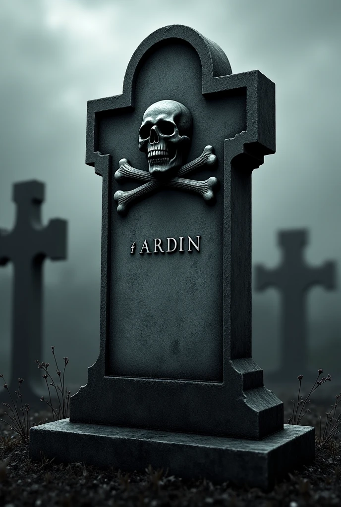 a close up of a tombstone with a skull and crossbone on it, 3 d model rip, tombstone, grave, tombstones, graveside, graveyard tombstones, graveyard background, gravestones, haunted gravestones, dead old, death is swallowed up in victory, from the black mage cemetery!!!, graveyard, rip, cementary, rip and tear
