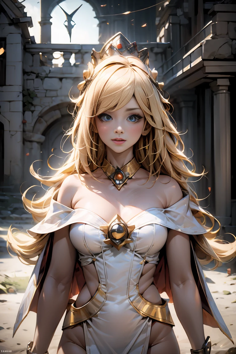 (Personagem original、Papel de parede da unidade 16K, obra de arte, Melhor qualidade, Ultra-detalhado, Extremely detalhado CG, caustics, cinematic lighting, detalhado, Beautiful detalhado Eyes, Sozinho), Ultra high resolution, Pele fina, (duende, meio-fio), (Luz forte)、((iluminar o assunto)),decote,corar,tiro de vaqueiro,misterioso,Lago,duende queen:1.2、Cabelo Dourado