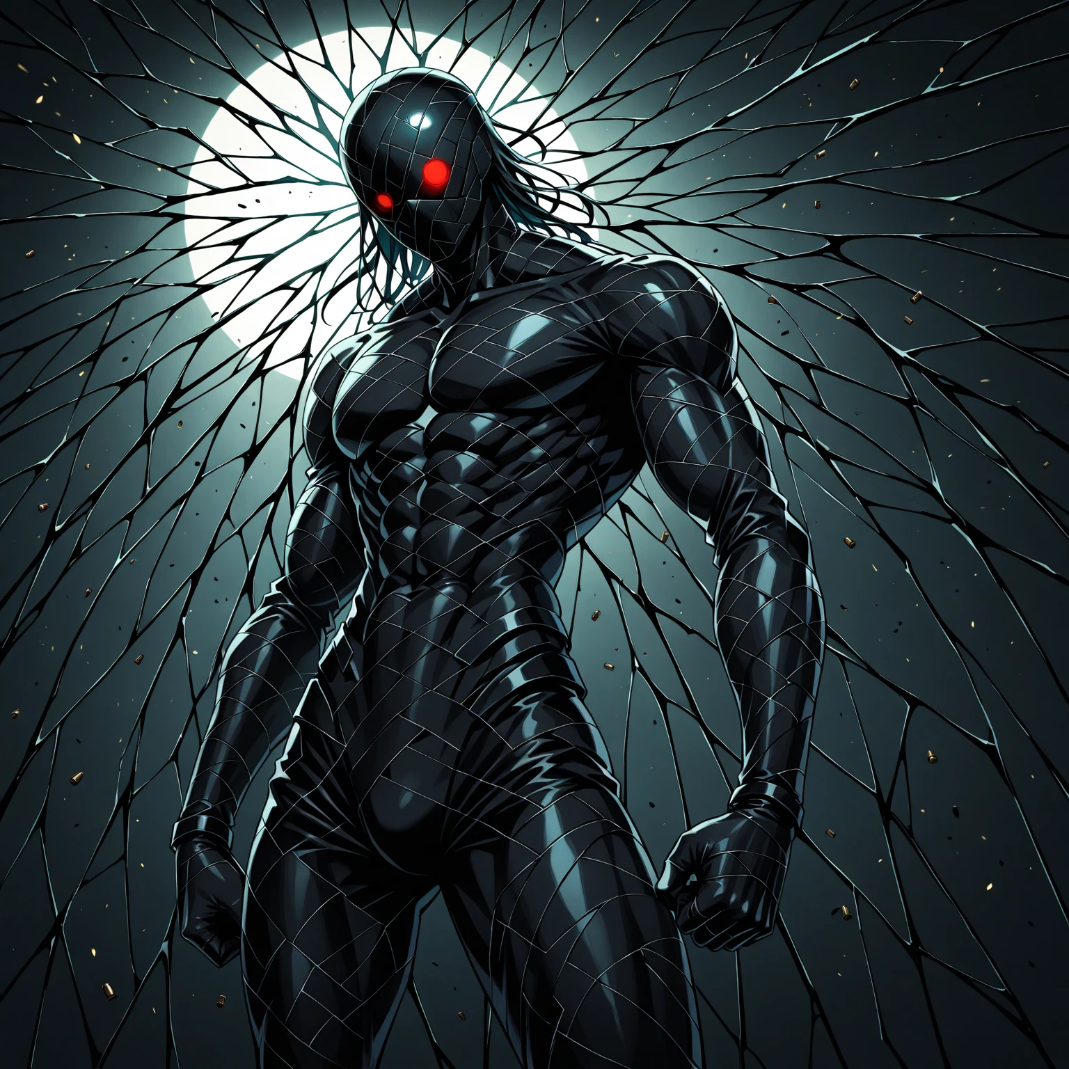 Kaneki Ken being tortured by the enemy character Yamori in a dark, cold room. Kaneki is tied up, struggling to maintain his sanity by counting, while Yamori taunts him with a cruel smile.