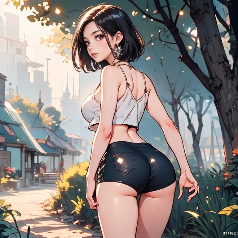 1female，熟妇，mature，Bigchest，Large  breasts Thin waist，long leges，Raised sexy，Pornographic exposure， 独奏，（Background with：bamboo forrest，clubs） She has long brown hair，standing on your feet，Sweat profusely，drenched all over the body，seen from the front， hair straight， mostly cloudy sky，（（（tmasterpiece），（Very detailed CG unity 8K wallpaper），best qualtiy，cinmatic lighting，detailed back ground，beatiful detailed eyes，Bright pupils，（Very fine and beautiful），（Beautiful and detailed eye description），Brown eyes，Redlip，ultra - detailed，tmasterpiece，）），facing at camera，（The upper part of the body），A high resolution，ultra - detailed），revealing breasts，Bare genitalia，  Bulge，legs are open，sexyposture，Camel toes，Flushed complexion，Open-mouthed，frontage，round glasses，tan skin（Wearing：baseball cap， baseball shirt， leggings，athletic sneakers），Full body photo，Show shoes