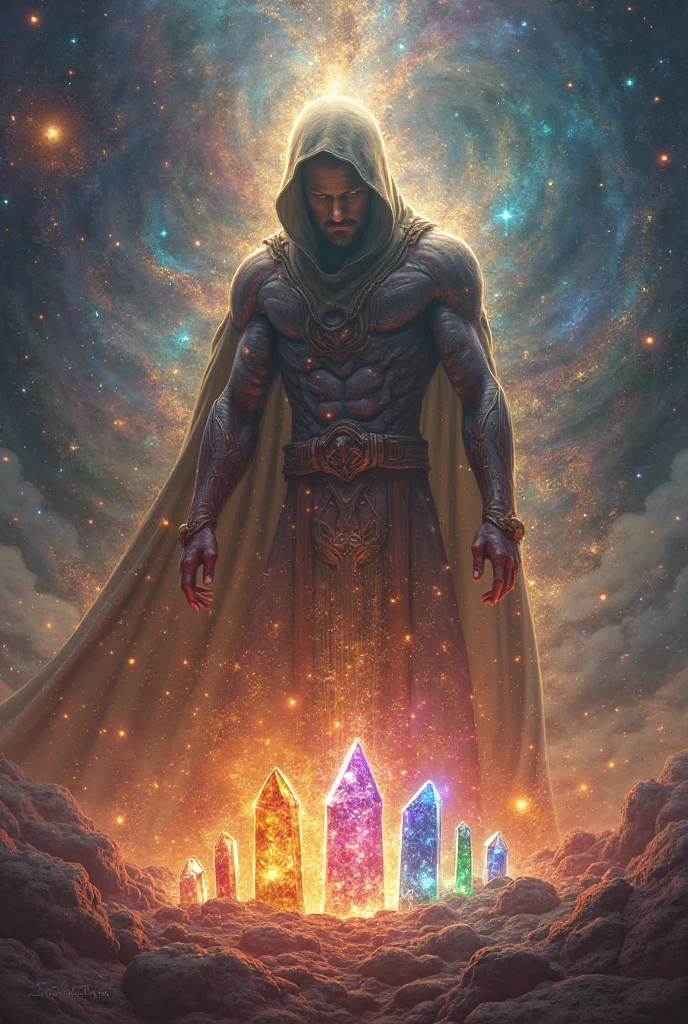 Black man ice manipulation god making fifteen ice crystals