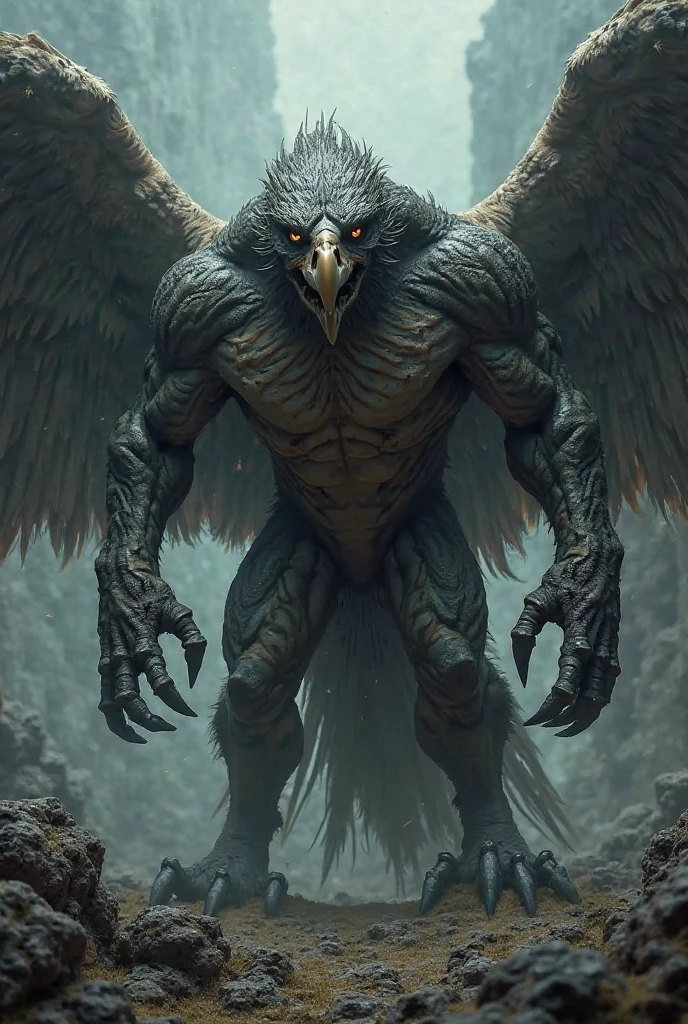 A half bird and half man villain 