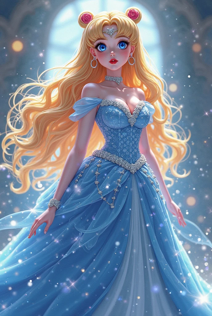 blond haired woman in blue dress with veil and veil over head, beautiful fantasy maiden, detailed fantasy art, beautiful fantasy art, blonde - haired princess, artgerm on artstation pixiv, beautiful maiden, ((a beautiful fantasy empress)), 2. 5 d cgi anime fantasy artwork, fantasy art style, detailed digital anime art, fantasy style art
