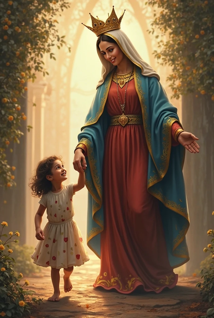 mother Mary and baby Jesus in heaven kingdom --auto --s2