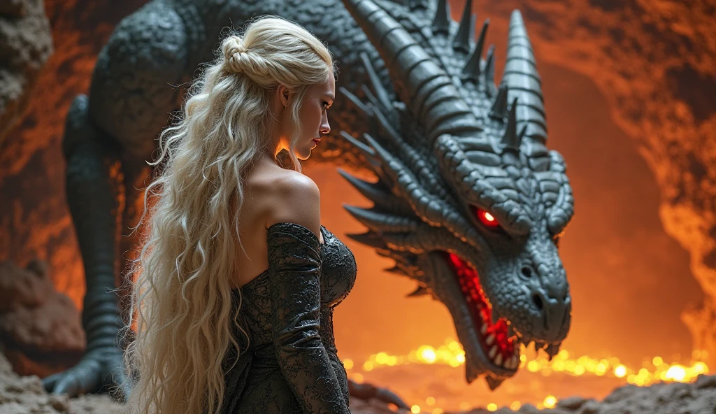 a fire and ice photograph of daenerys targaryen on the iron dragon throne, faize, cleavage,depth of field, game of thrones, split,
<lora:style_xl.fireandice_style:1>