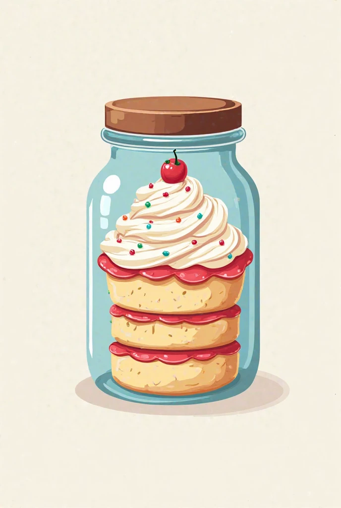 logo, cake in jar , Milla