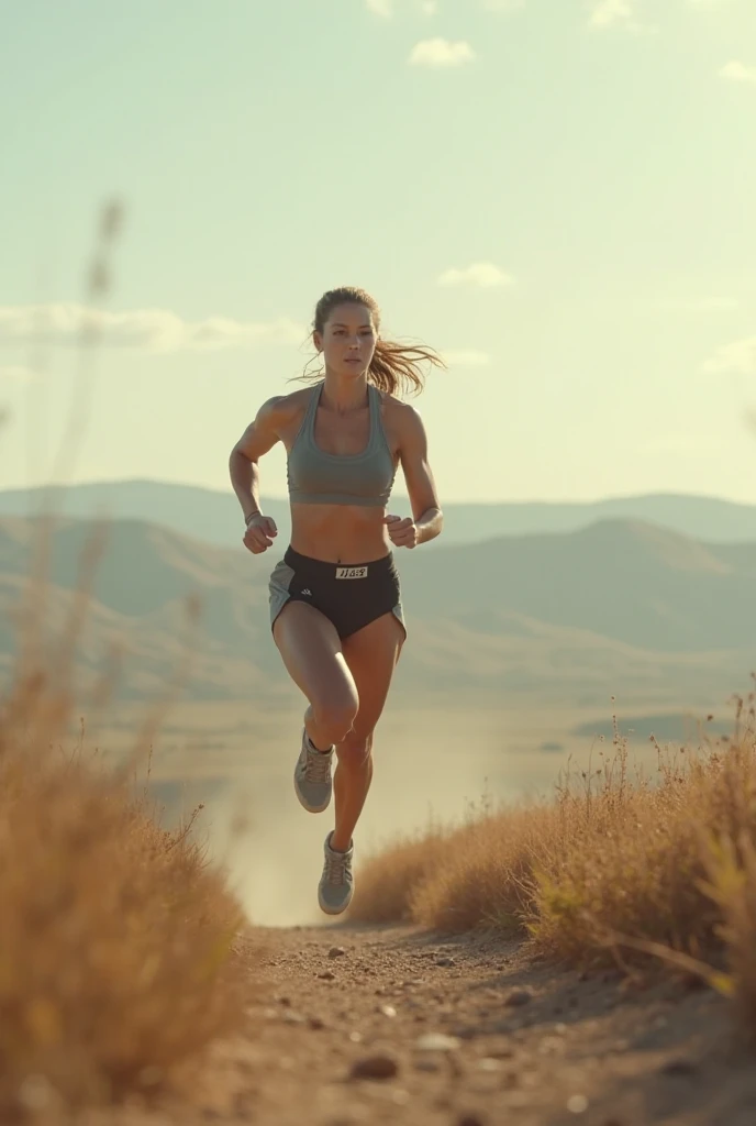naked woman running in a field, side view, visible motiontrail, motion trail). [The character is surrounded by mist, evoking a mysterious and eerie atmosphere. The lighting is dark and atmospheric, with smoke adding a touch of sinister ambiance. Best quality image, HDR enhancement, showcasing the utmost level of detail and realism, full body shot:1.5]. [8K, Best Quality, Ultra High Resolution, (highly detailed CG unity 8k wallpaper), (best photo), cry, (best shadows), isometric 3D, octane rendering, ray tracing, highly detailed, (Best quality, 4K, 8k:1.2), absurdity, ultra detailed, (realistic, photorealistic, photorealistic:1.37), complex parts, HDR, (complex parts:1.12), (hyper detailed, hyper realistic, Soft lighting, spicy:1.2), (complex parts, Hyper detailed:1.15). Blurred foreground. (backlit), masterpiece, high quality, brightness, chromatic aberration, foggy smoke, shadows, ontrast, clear sky, (warm hue, warm tone), high details, natural reflections].