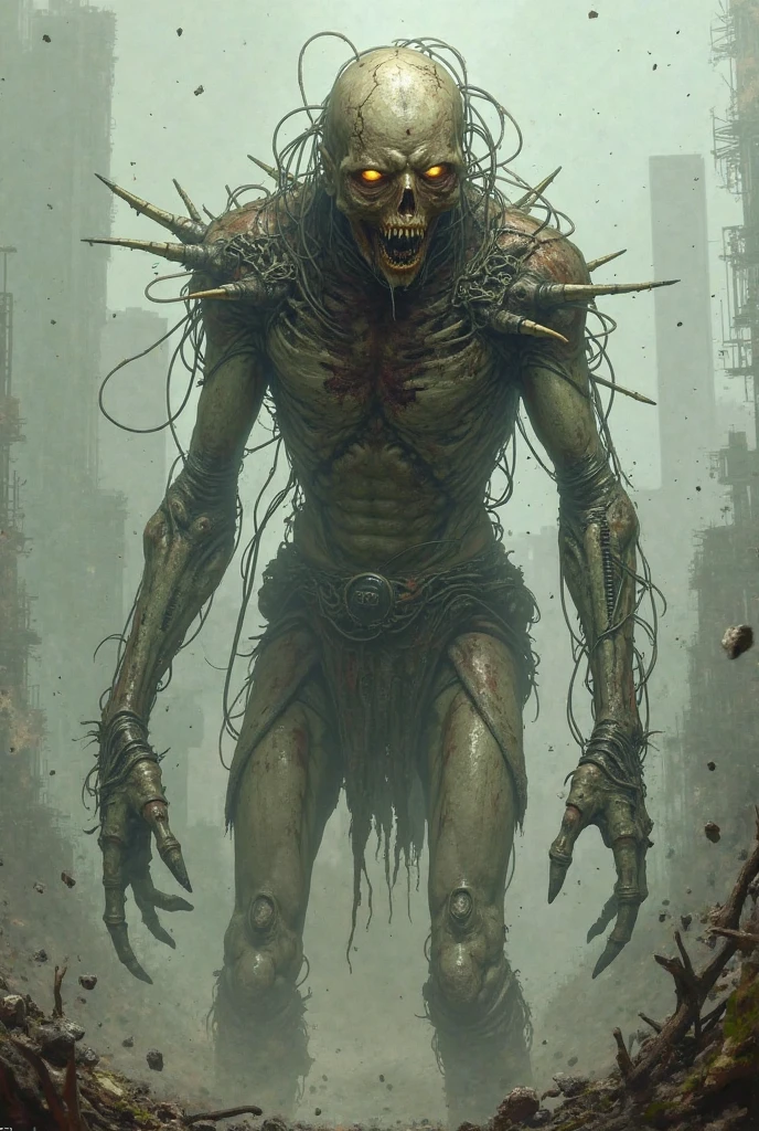 best quality,4k,8k,highres,masterpiece:1.2,ultra-detailed,realistic:1.37,zombie,horror,gruesome,spooky,pale complexion,sunken eyes,rotting flesh,tattered clothes,shambling gait,fear-inducing,unsettling,creepy atmosphere,dark shadows,shrieks and moans,abandoned graveyard,lit by moonlight,hazy fog,morbid,horde of zombies,post-apocalyptic setting,dilapidated buildings,mysterious ambience,terrifying,undead,claws,ghoulish,haunting,horror movie-inspired,color grading:desaturated and desaturated green,low-key lighting,ominous,ragged appearance,bloodstained teeth,decayed features,menacing presence,cracking bones,creaking joints,terrified bystanders,bloodcurdling screams,zombie