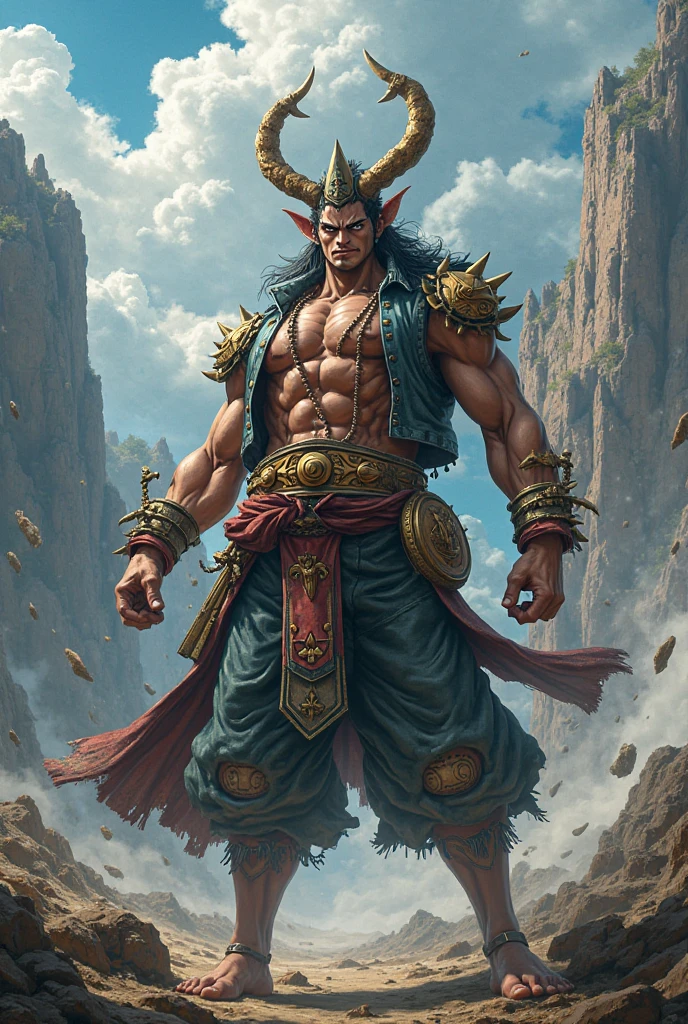 He runs facing the sun, the mountains are not yet below his knees, the sea is not yet his ankles, (behind the perspective), (Chinese mythology), high quality, ultra-fine, detailed, accurate, (masterpiece), master work, (16k resolution), movie lighting, back perspective