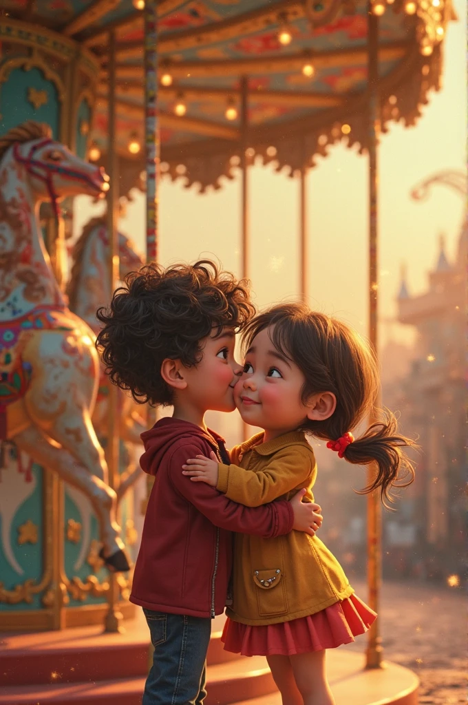 Boy and girl with hunger