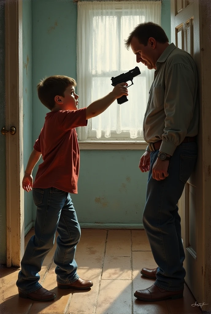 A boy shoots his mother