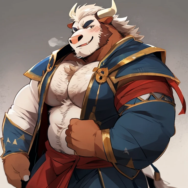 human nature, cannon, male, solitary, ((Round Face, Very plump face, thick beard)), ((endomorph body type, Handsome)), Chinese traditional clothing,(armor:1.5), ((domestic ox, ox) Fluffy fur, Fluffy), (In a wooden house), ,high quality,Bokeh, (high quality, high resolution, masterpiece), (Dynamic Lighting, Vibrant colors), (Generous smile), Front view (close up), cartoon, author:Takemoto Arashi, by zixiong, author:Chunni, author:Empty Ghost,hot body hot belly. Show bear your huge dick. I wanna cook you dick Drencheds Semen. I sucked you big dick Drencheds Semen. I want to hug your big belly. Show you dick Drencheds semen. Please show me your huge dick Drencheds semen 🍆 sex,