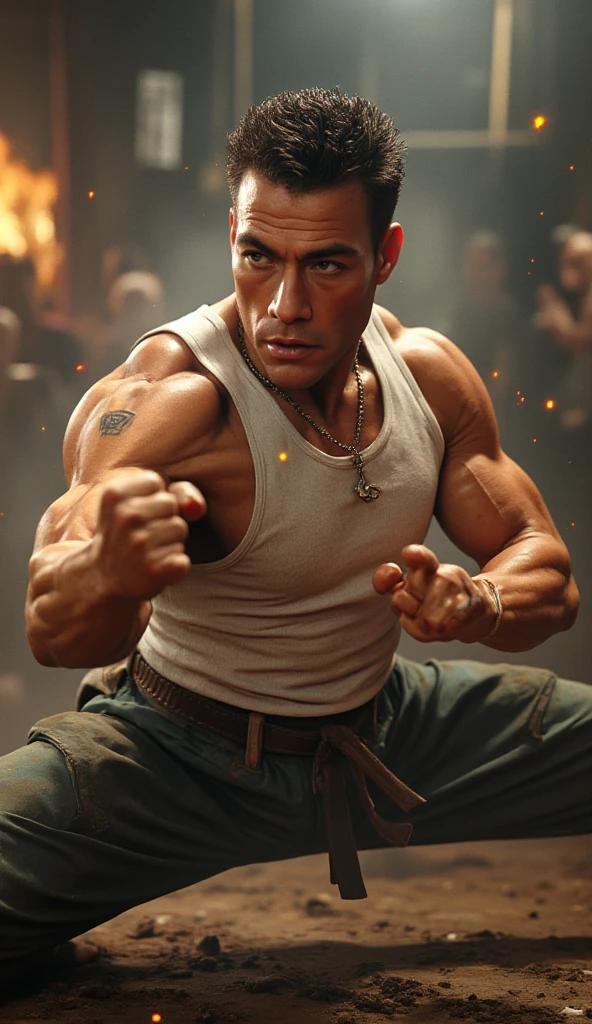 Imagine mexican muay thai kickboxer wearing black tank top and muay thai short shorts fighting