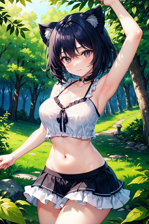 (Infant 8 years old)Ahegao、Butt Emphasis、She spreads her legs to reveal her white polka dot panties、、See through、Turn to me、Realistic、(8 year old girl with mohawk hair)、Close-up from the ground、(Summer camp in the mountains)、(In the tent)Butt Emphasis、Grey and tan checked shorts、Tight Berry Short Mini Skirt