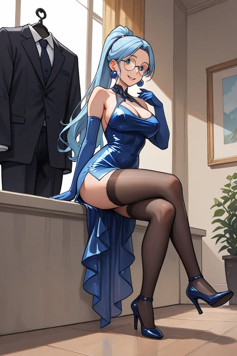 masterpiece, best quality,
tar 21, 1girl,playboy bunny, solo, rabbit ears, long hair, blue hair, gloves, black bowtie,21, large breasts, fake animal ears,wrist cuffs, cleavage, looking at viewer, smile, detached collar, white leotard,strapless leotard, black pantyhose, bare shoulders, covered navel, bangs, yellow eyes<lora:tar_21:0.7>