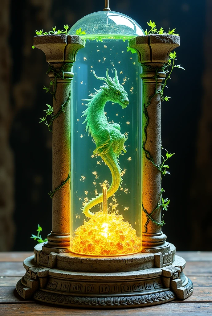 a close up of a Green Dragon statue on a pedestal, Chinese dragon concept art, Green Dragon, Cyan Chinese Dragon Fantasy, Hearthstone concept art, large Green Dragon, author Jeremy Chong, author Ryan Yee, by Li Zai, blizzard Hearthstone concept art, Jade Dragon Statue, Sleek Chinese Dragon, Legendary Dragon, author:Ren Xiong, Collectible Card Art