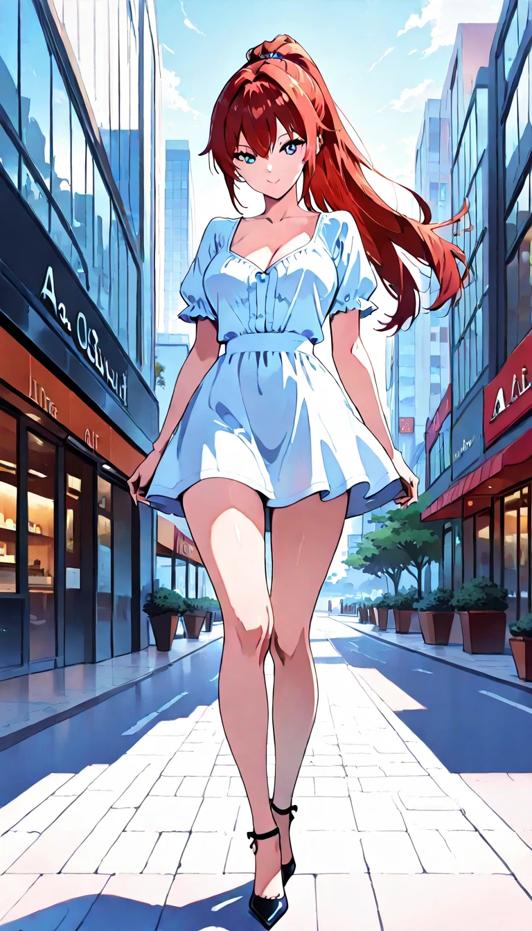 Chizuru Ichinose, leggings ,tank topSTANDING ViEW from below