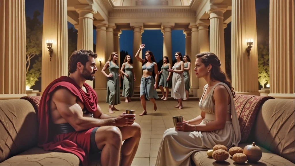 The God Hercules saying that the transportation system will no longer be the same, the goddess Minerva with a cell phone in her hand requesting a transportation application and the goddess Aphrodite taking an Uber