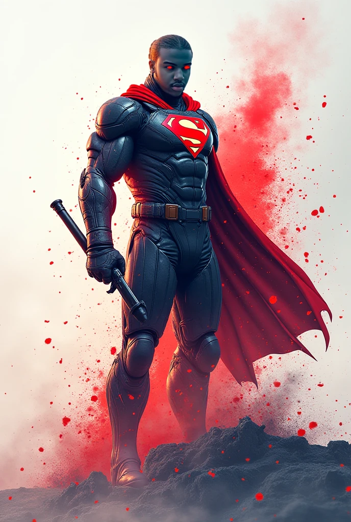 powers,omniman,surrounded by corpses,blood everywhere,destroyed metro,Underground ,accident