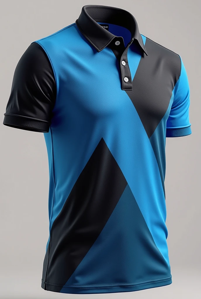 I need a blue and black polo shirt that the colors are crossed