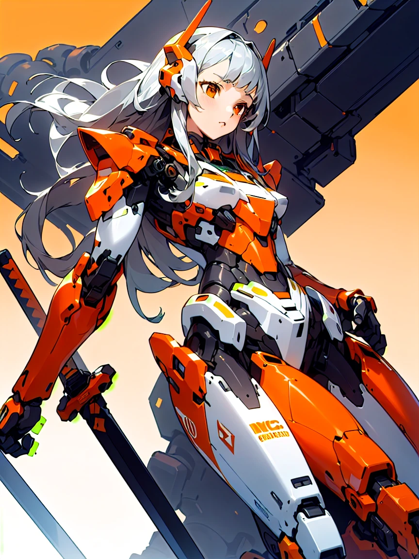 Cosmic Break, gear aurora, girl in mecha cyber armor, mechanized valkyrie girl, high-tech red armor, fully robotic!! girl, female mecha, mechanized soldier girl, gear mecha, battroid mode, cool mecha style