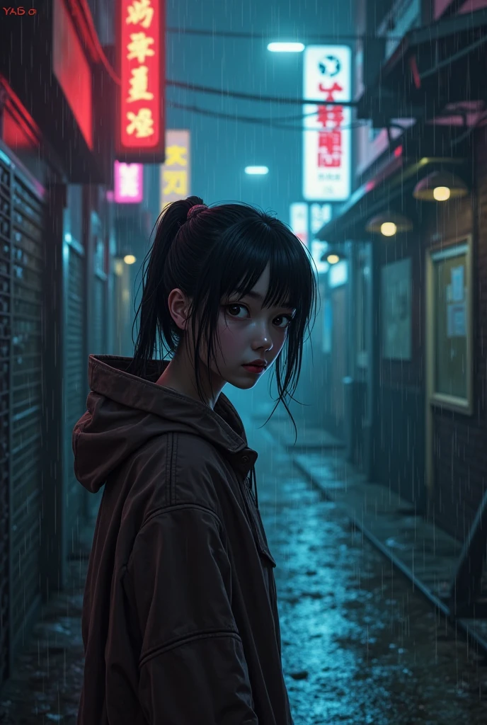 mix4, (8k, RAW photo, best quality, masterpiece:1.2), (realistic, photo-realistic:1.37), 1girl, cute, cityscape, night, rain, wet, professional lighting, photon mapping, radiosity, physically-based rendering, full body, thighhighs, legs together, breasts, peeing,