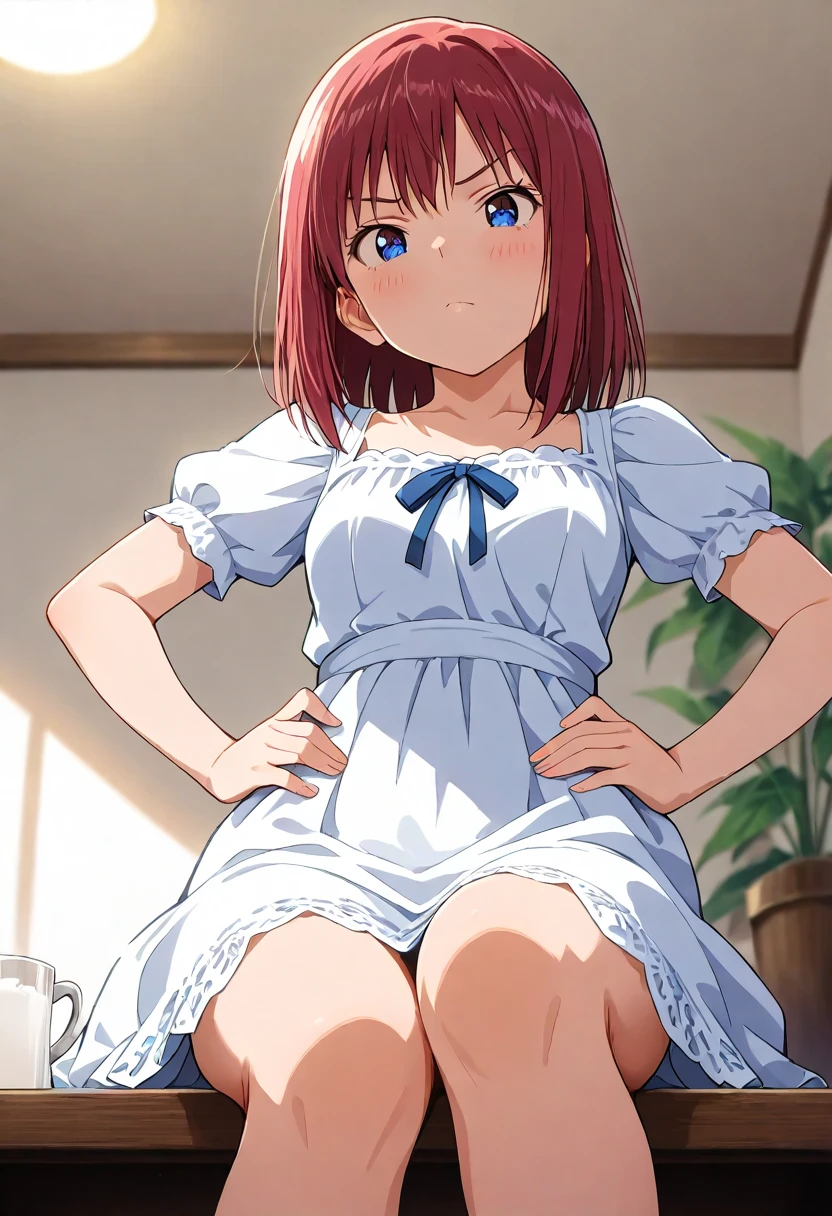 masterpiece, top quality, (((rape))), (((sex))), (((missionary position))), ((arched back)), (nsfw), (((half naked))), {Kosaka Honoka Love Live: 1.0}, blue eyes, orange hair, one side ponytail, short hair, (torn wedding dress), (B cup breasts), (torn white panties), (veil), church, (sad face), (tears in eyes: 1.3), detailed face, perfect lighting, highly detailed CG, (perfect hands, perfect anatomy), (embarrassed face), (on bed: 1.0), ((open legs)), (no pubic hair), (bright lighting: 1.0), (body type: 0.8), (detailed and beautiful eyes: 1.3), (detailed face: 1.3), (white sheets: 1.0), ((loss of virginity: 1.5)), ((vaginal bleeding: 1.0)), ((creampie: 0.5)), ((detailed vagina: 1.0)), ((open vagina)),