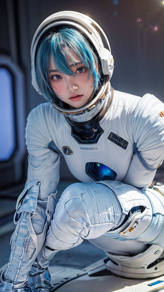 score_9,score_8_up,score_7_up, orgasm face,eyes,shiny oild skin,looking at viewer,sweat, 
1girl,hatsune miku, blue hair,twintails, thick thighs, medium breasts, (spacesuit), space helmet, earth (planet), space, sp4cecraft, spacecraft_interior, looking at viewer 
 <lora:Space_ship_concept:0.75>