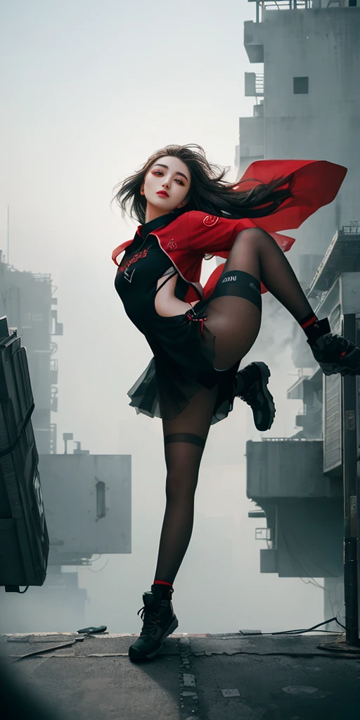 (full body:1.5)，(1girl:1.3),(looking at viewer:1.4)，(anatomy correct:1.3)，(In the paradise of the day:1.3),(Wearing Very thick Printed Pantyhose and Spider Man Set Style JK uniform printed pleated skirt and JK uniform leather shoes with bow decoration :1.3), (A high jump posture:1.3),(In pink|amarelo|blue colors|green color|red colour|white colors|black in color|purpleish color|greys|Beige|Flesh color 1.4)，,(Accurate and perfect face:1.4),(Clothing Gloss:1.25),(Skin reflection:1.25),hyper HD, Ray traching, reflective light，structurally correct, Award-Awarded, high detal, lightand shade contrast, Face lighting，cinmatic lighting, tmasterpiece, super detailing, high high quality, high detal, best qualityer, 16k，high contrast,