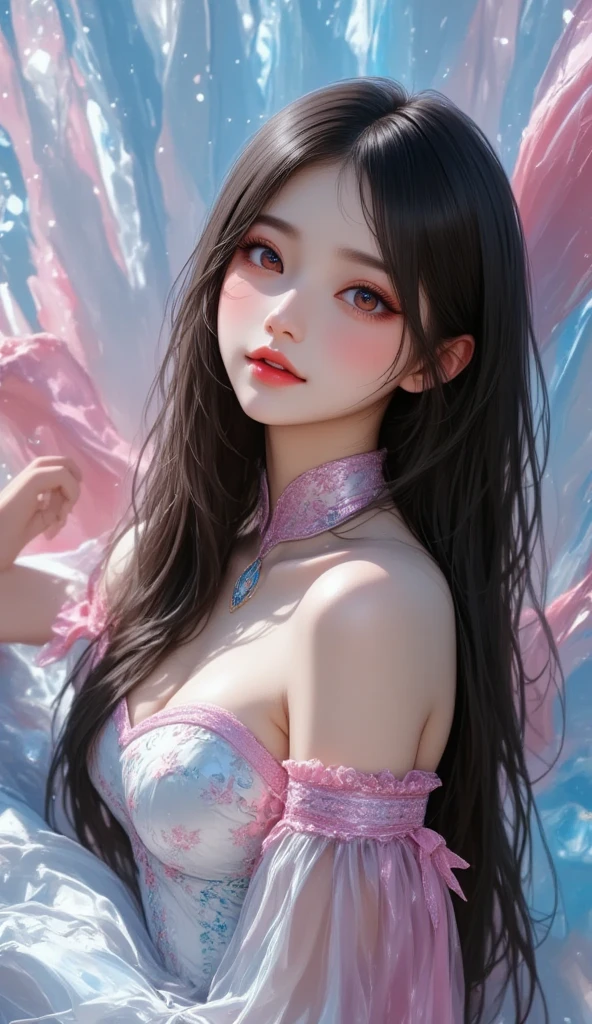 ((((Best Quality, 8K, 32K, masterpiece, 1.2)))),{{solo}},nsfw,{{{Artist: EUPHORIA's style}}},((perfect beautiful face:1.2)), in love hotel, wearing, idol dress, netorare, netorare face, spreading pussy with fingers, embarrassed, high quality of vagina, vivid pussy,((a lot of public hairs:1.1)),