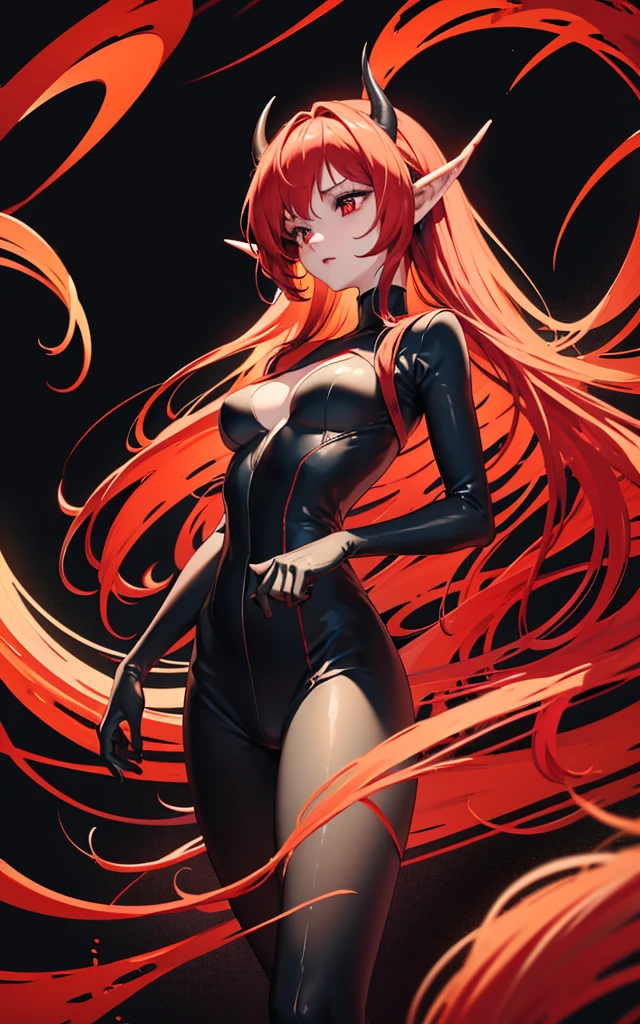 ((masterpiece, Best quality)), Ultra detailed, official art, unity 8k wallpaper,asuka langley, big breasts, slightly torn suit,Covered in sperm, tentacles , One, perfect face, Shiny skin, Sparkling Pupils, long hair, Painted red, night, aesthetic, (upper_body)