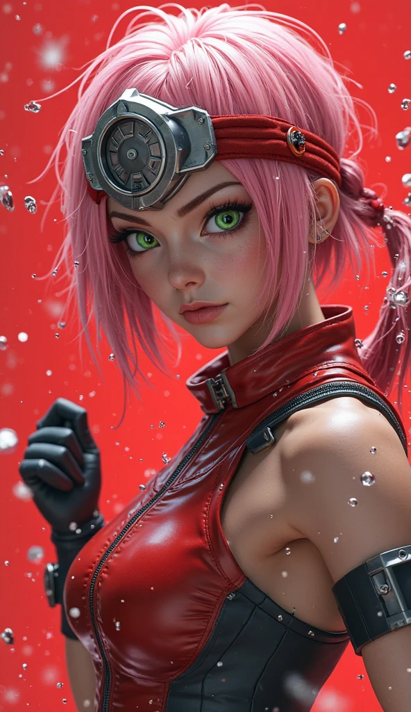 Ralf body, ultra detailed portrait of caractere Sakura Haruno, high quality cell shaded illustration in Naruto Shippuden producted by Shonen Jump, style by Masashi Kishimoto in Naruto Shippuden, into the smoke in the battlefield, perfect eyes, full body, (dynamic and expressive pose), perfect anatomy, centered, , soul, approach to perfection, cell shading, 4k , cinematic dramatic atmosphere, oil painting, global illumination, detailed and intricate environment, artstation, concept art, fluid and sharp focus, volumetric lighting, cinematic lighting