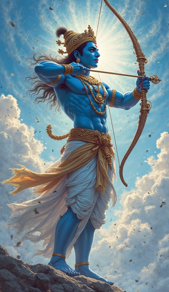 shri krishna fighting with his enemy