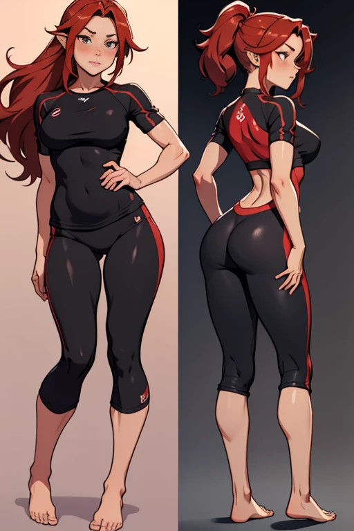 ponytail is kawaii, full body shot