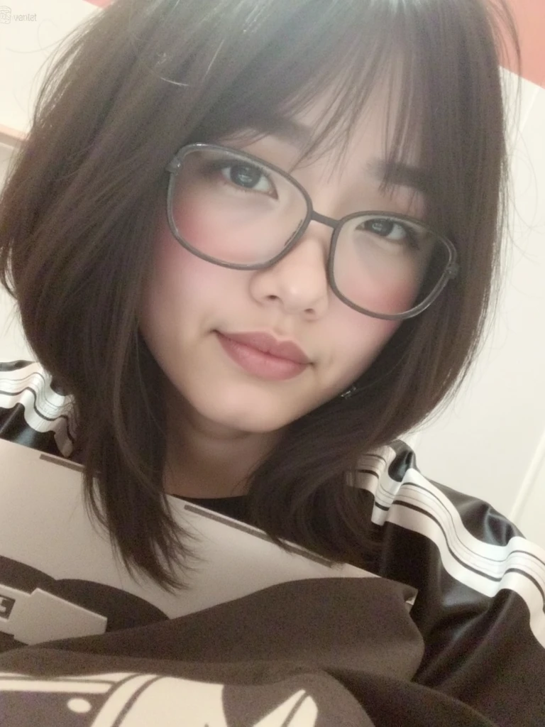 Photorealistic, masutepiece, Best Quality, Raw photo, 1girl in, Solo, Long hair, Brown hair, Detailed face, alluring face, Sweater that kills virgins, medium breasts, Dynamic Pose, Looking at Viewer, From below, Detailed background, fine detailed, intricate detailes, Ray tracing, depth of fields, lowkey, nffsw, naked portrait, nude photography, shiny nipple, show armpit