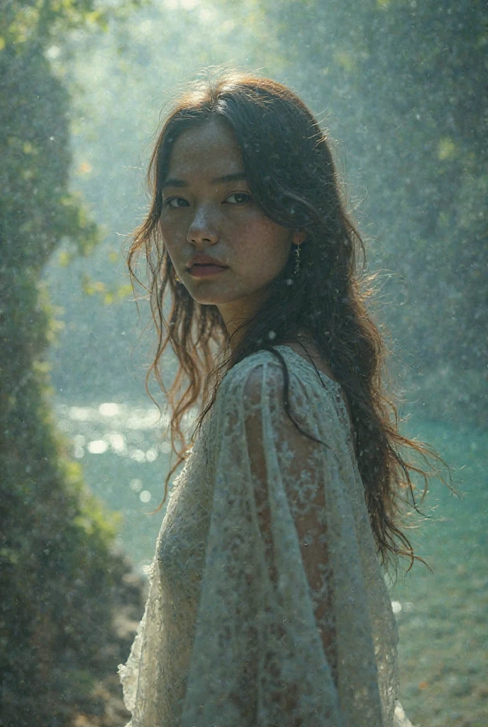 ((Best Quality, 8K, Masterpiece: 1.3)), Selfie, Sharp Focus: 1.2, Cute Beauty with Perfect Figure: 1.4, Slim ???????????: 1.2, ((Brown Black, ???????????: 1.2)) , (Small ?????????????????, off-white, semi-, highly fine ???????, happy and shy expression, Standing: 1.2), ((Night view of the rainy city, simple balcony: 1.3, made with a female main focus)), highly detailed face and skin texture, detailed eyes, double eyelids, long eyelashes, clothing high quality, full body