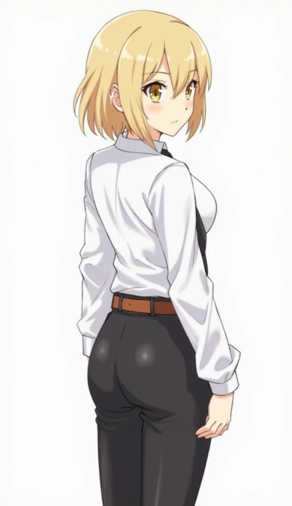 source_anime,score_9,score_8_up,screencap, anime screencap, BREAK, 1girl,solo,outdoors,public park,park,aot, annie leonhart, attack on titan,public,wearing goth skirt, goth, goth girl,no pants,no panties,looking at viewer,straight hair, free flowing hair, undone hair,medium length hair, skirt lift, ass, back view, smug, Shy, embarrassed, night time, dim light, blonde hair, blue eyes, night