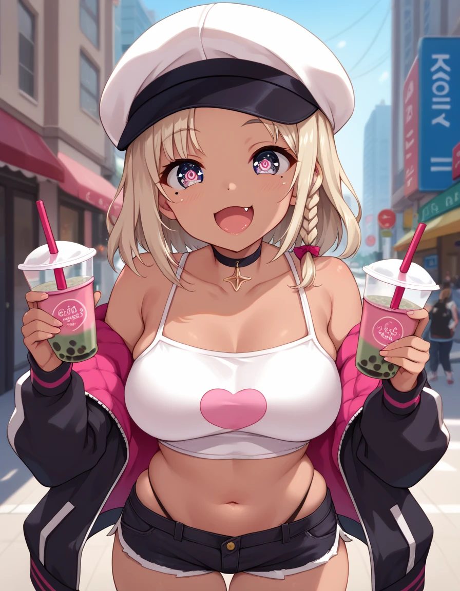 Menina anime com uma cerveja na praia, anime menina bebe bebidaalcoolica, pele negra, gyaru, bikini branco, oppai,, menina anime sedutora, Papel de parede anime 4k, arte de anime digital detalhada, Artgerm extremamente detalhado, biomechanical oppai, estilo anime 4K, badass anime 8 k, menina anime atraente, soda themed girl, Artgerm. anime illustration, kantai collection style, com uma bebida