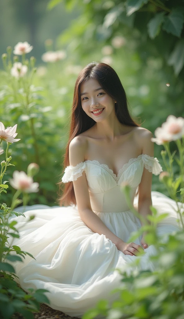 Vietnamese Girl with flowers v02