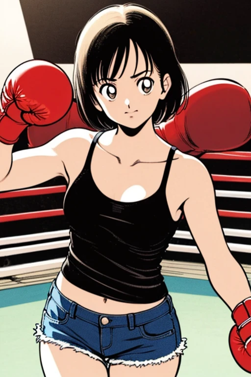 Boxing fights, girls, cute girls, shonen magazine, stylized background