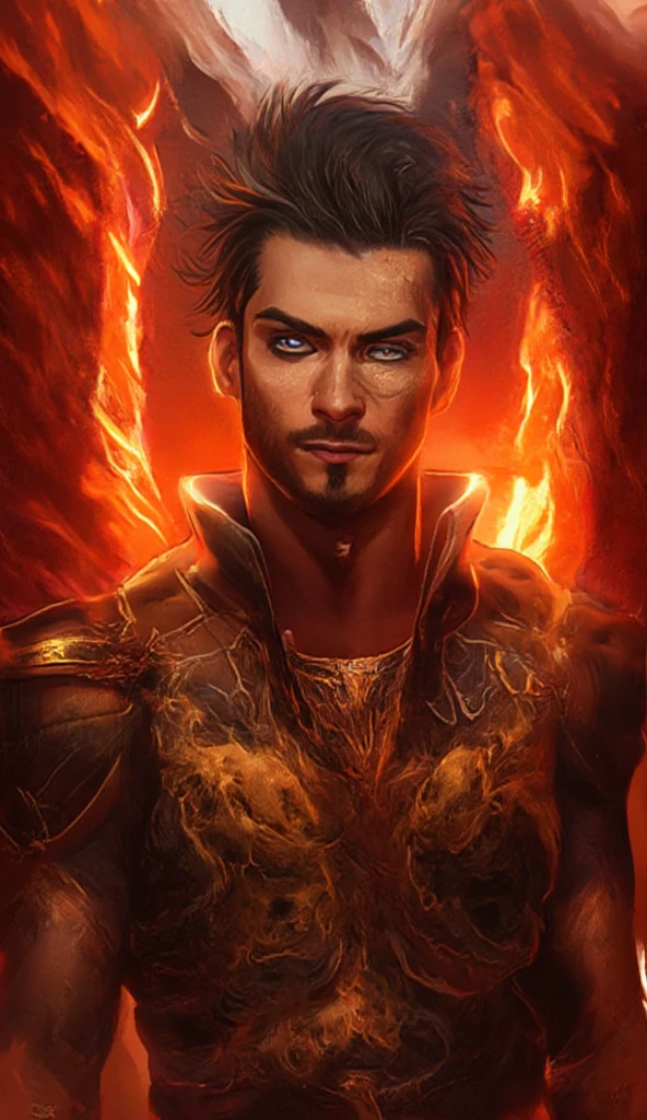 8K,Photorealsitic, Raw photography, top-quality;1.4) , (One adult male), Super handsome without a beard, (Lifelike face), blue-black hair, Handsome prince with glowing purple eyes, Black and silver aristocratic exterior, Black and gold trousers, Golden decoration, glares, holding a staff, Wearing black leather gloves, Ruins, Gwaitz style, realisitic, Precise details, unrealengine, Beautiful expression, Details of each part, A red fireball glows in the palm(effect), 超A high resolution, A hyper-realistic, attractive male, Foot Armor, real looking skin, Fantasy Emperor, Handsome man, wind magic, water magic, forest at night, hair with ponytail, goatee,