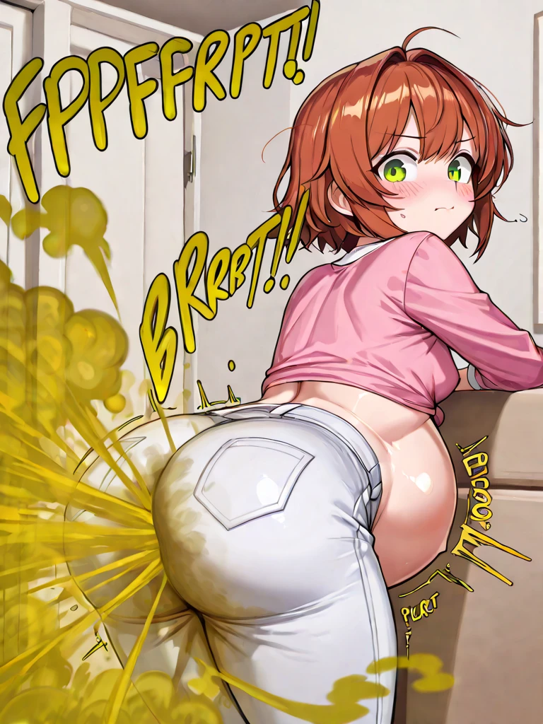 By zackary911 ,by bebebebebe,High quality,Female ,(( mouse,hair covering eyes,fluffy hair,short hair,(large ),orange hair,toned,raised tail,EarrIngs,she Is ik the bathroom exhausted exxpresion,cum,she Is in Green Sweater,pink stockings,floating hearts,cum in anus,butt slit,Sweat on the body,muscular