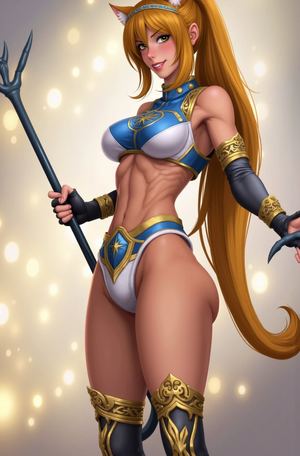 Kadita mlbb, ,yellow hair ,soft,4k,8k,light skin,blue eye,ultra detailed