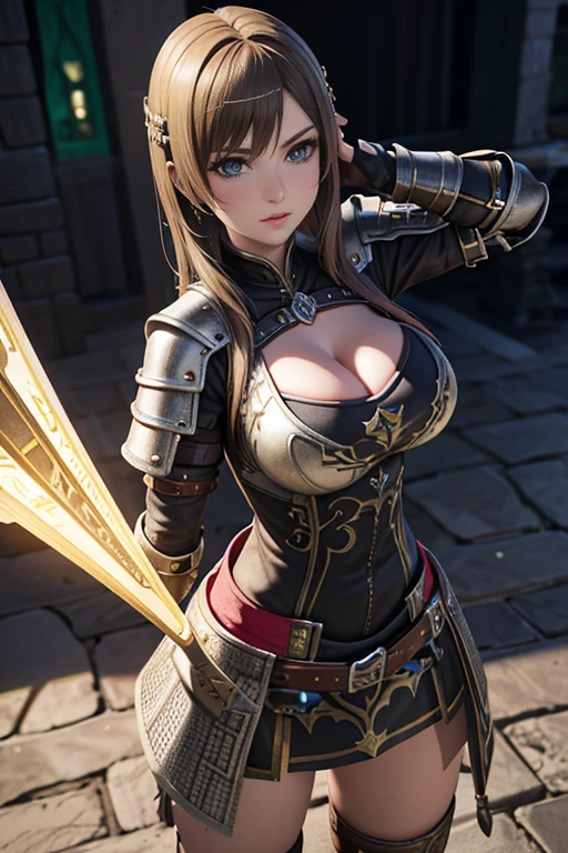 35 years old woman, milf, beautiful, short blonde hair, crimson eyes, pale white skin, amazing Body, big breasts, thick thighs, milkmaid, super micro small transparent open dress, without bra, pose simple, blurred background. No blur lines, perfect lines and details, (masterpiece), small armor that barely covers her. No panties, perfect detailed colors and shadows, full body picture. Erotic woman, most erotic and sexy girl on the planet, nsfw, most beautiful face, deep cameltoe, showing nipples, nsfw, in a classroom, small sexy armor