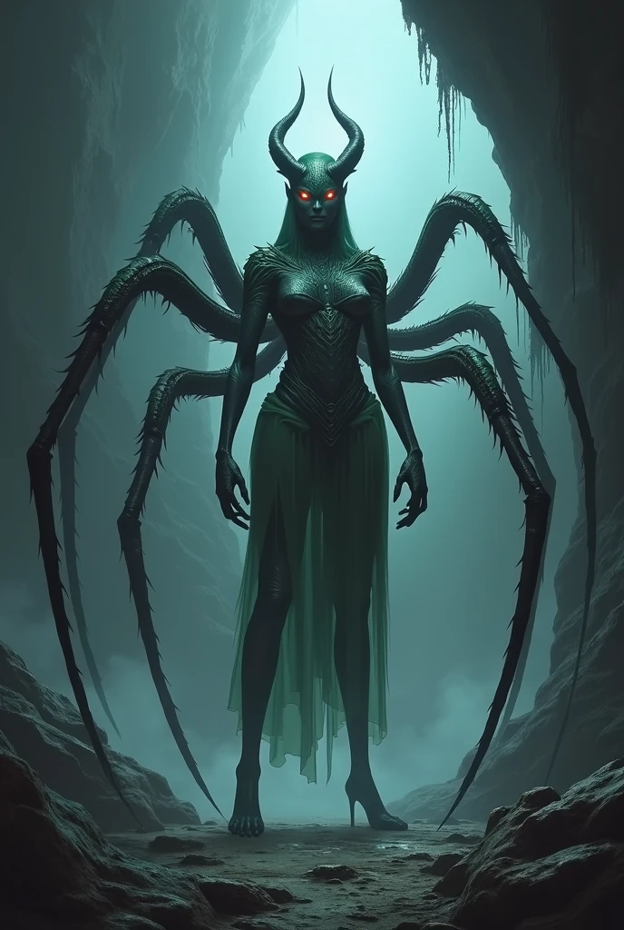 Spiderlantern woman with mask