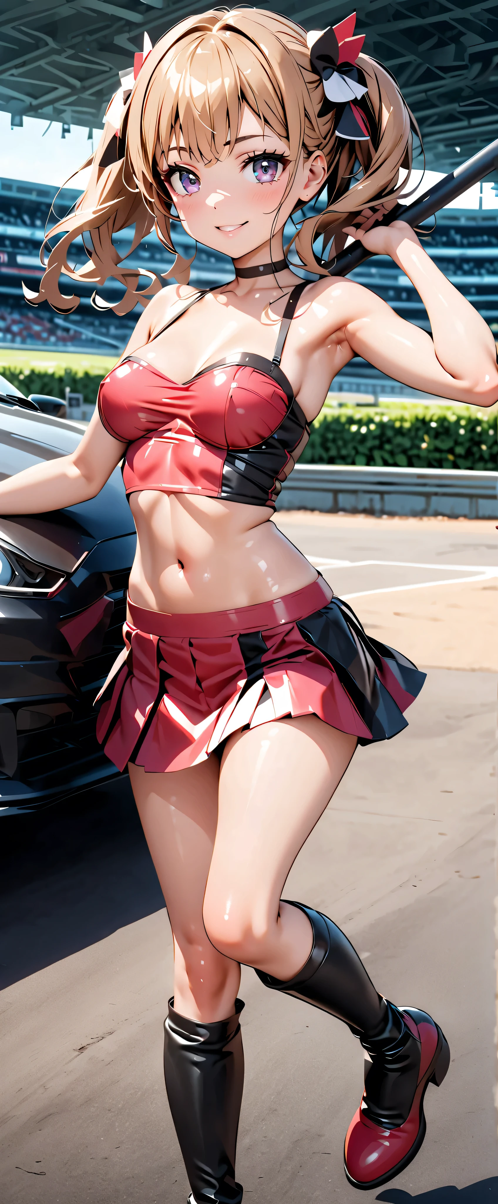  {{popped collar}},latex, bikini,sleeveless, cleavage, knee boots